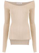Gloria Coelho Off The Shoulder Knit Blouse - Nude & Neutrals