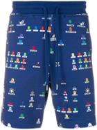 Love Moschino Desktop Print Shorts - Blue