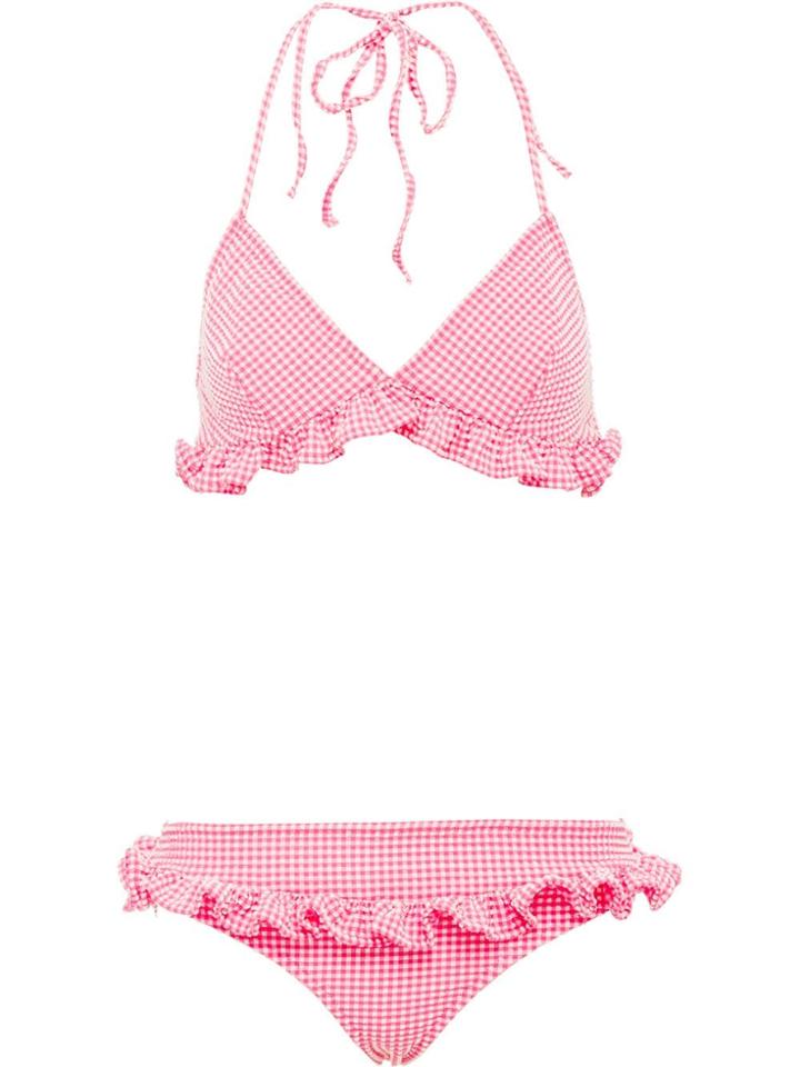 Miu Miu Gingham Check Swimsuit - Pink
