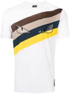 Fendi Panelled Stripe T-shirt - White
