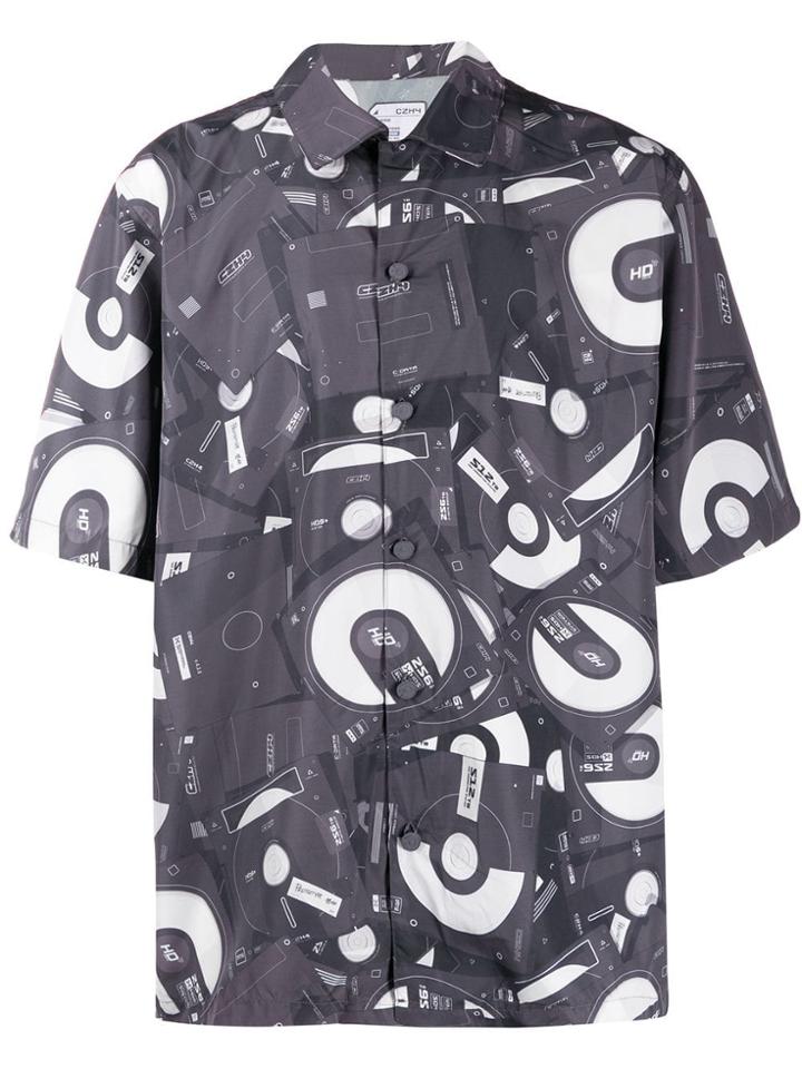 C2h4 Disposed Flashdrive Print Shirt - Grey