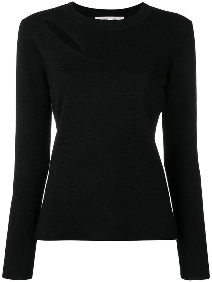 Dvf Diane Von Furstenberg Cut-out Detail Jumper - Black