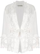 Ermanno Scervino Lace Applique Semi-sheer Jacket - White