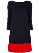 Paule Ka Colour Block Shift Dress - Blue