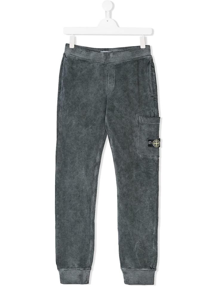 Stone Island Junior Teen Faded Jogging Trousers - Grey