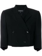 Ann Demeulemeester Cropped Double Breasted Blazer - Black