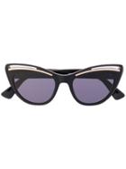 Moschino Eyewear Extreme Cat-eye Sunglasses - Black