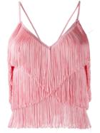 Norma Kamali Fringed Cami Top - Pink