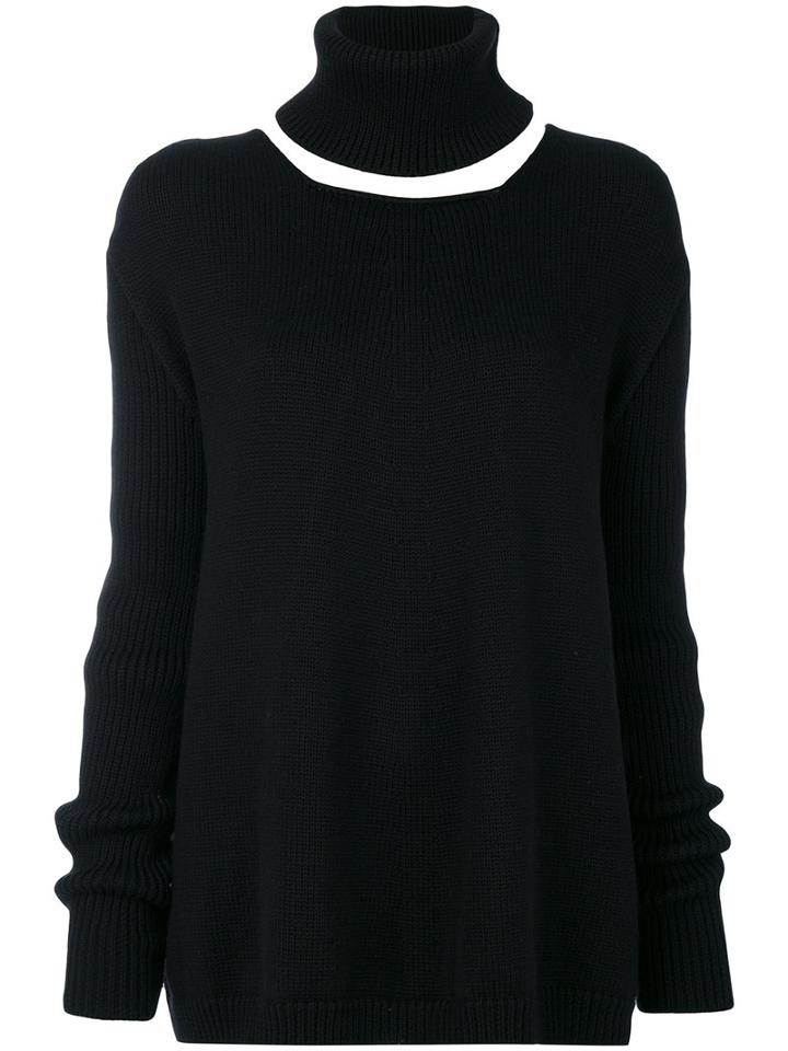 Société Anonyme - Detachable Roll-neck Jumper - Women - Merino - S, Black, Merino