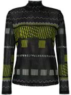 Issey Miyake - Printed Sweatshirt - Women - Polyester - 3, Women's, Black, Polyester