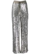 P.a.r.o.s.h. Embellished Drawstring Trousers - Silver