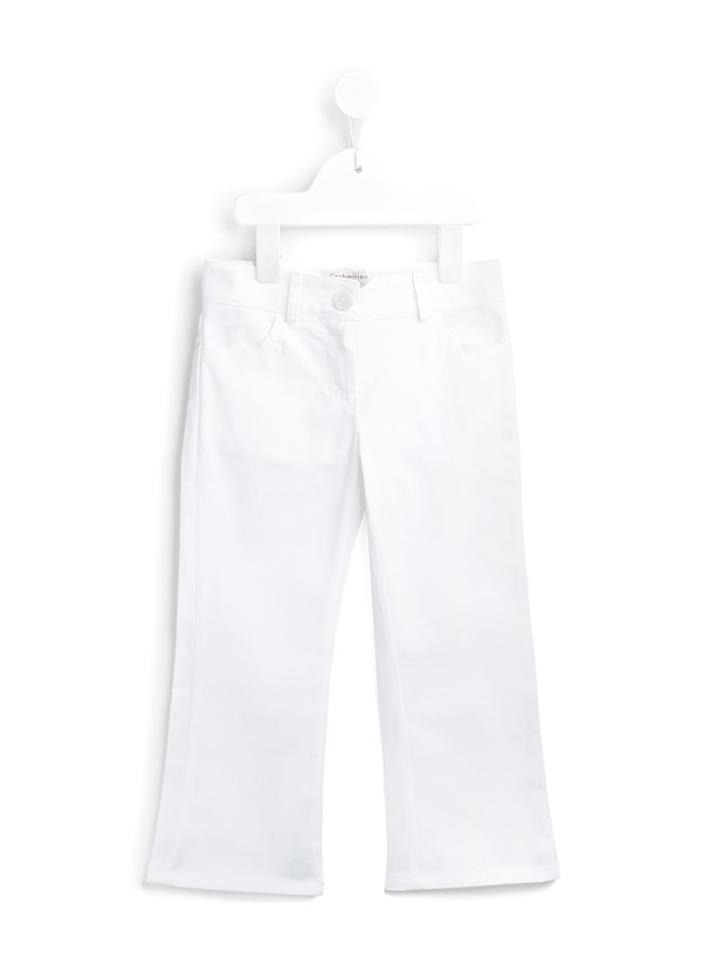 Cashmirino Bootcut Trousers, Girl's, Size: 6 Yrs, White
