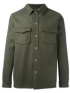 A.p.c. Buttoned Shirt Jacket, Men's, Size: Xxl, Green, Polyamide/cashmere/virgin Wool