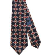Gucci Geometric G Tie - Blue