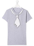 Moschino Kids Teen Tie Print T-shirt - Grey