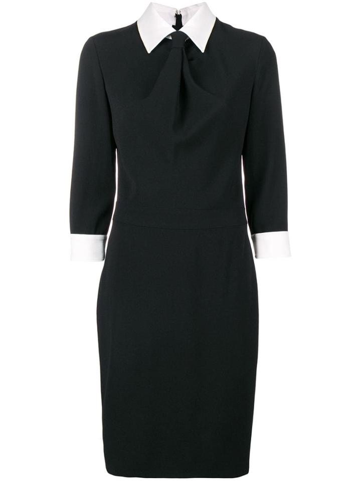 Moschino Fitted Midi Dress - Black