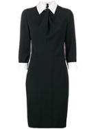 Moschino Fitted Midi Dress - Black