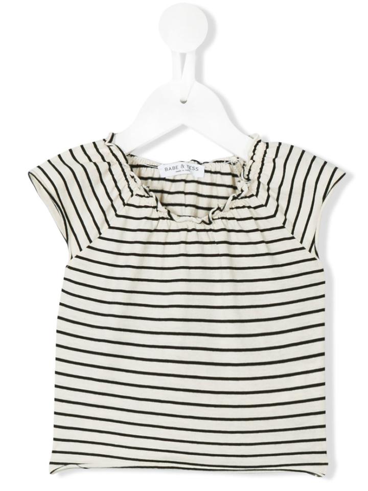 Babe And Tess - Striped T-shirt - Kids - Cotton - 12 Mth, Black