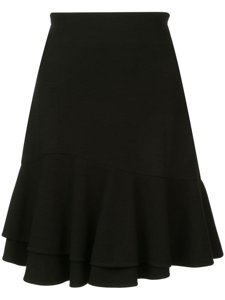 Josie Natori Ruffle Hem Mini Skirt - Black