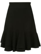 Josie Natori Ruffle Hem Mini Skirt - Black