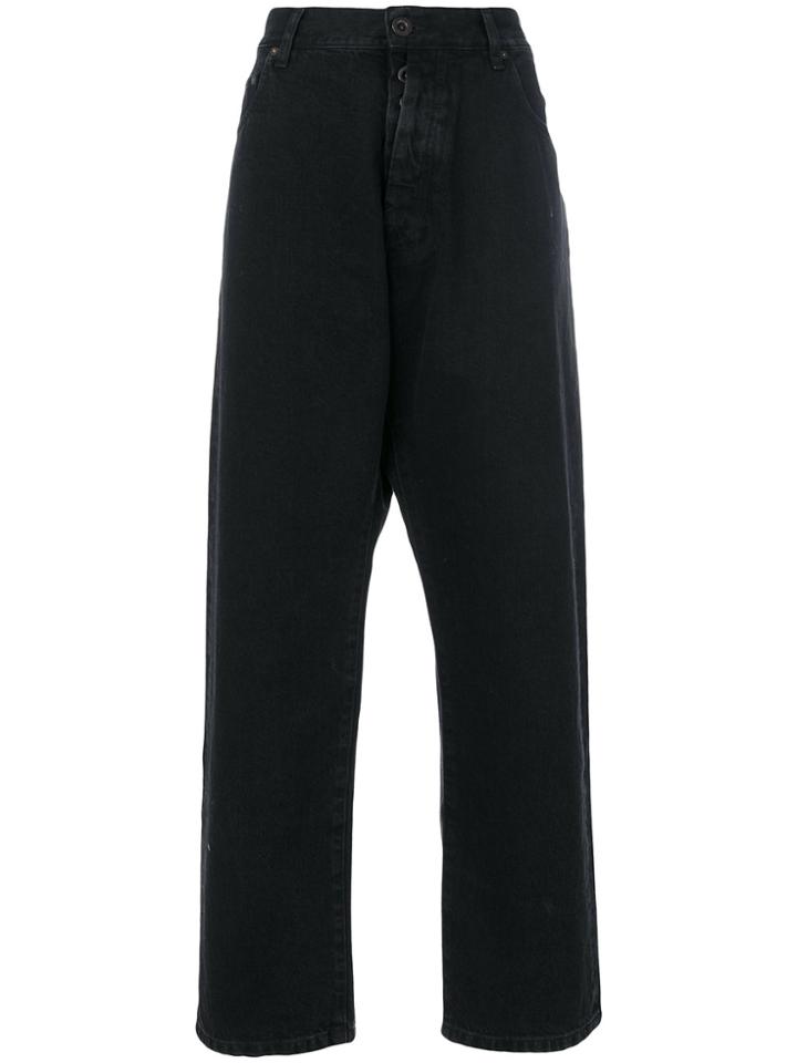 Unravel Project Wide Leg Jeans - Black