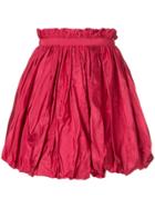 Alexander Mcqueen Pleated Bubble Mini Skirt - Red