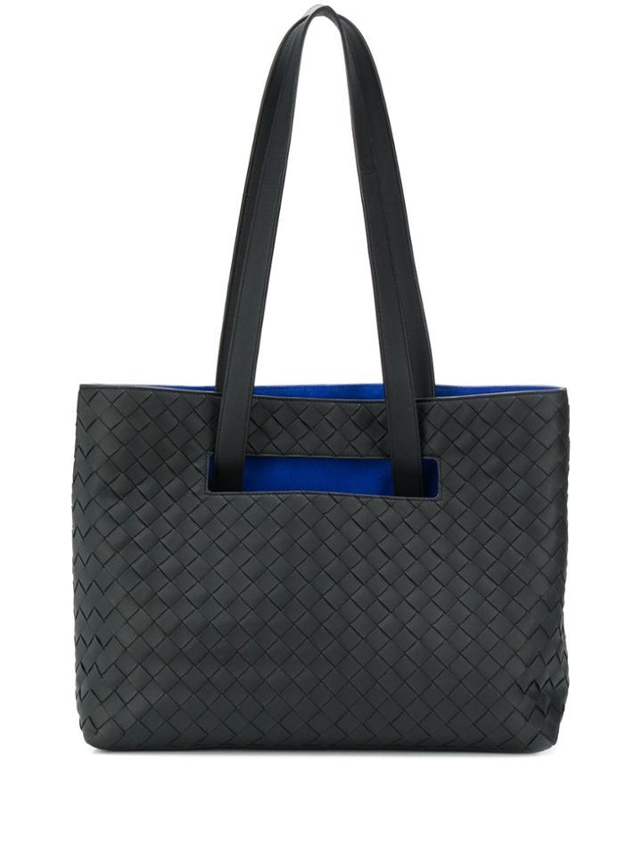 Bottega Veneta Intrecciato Woven Tote Bag - Black