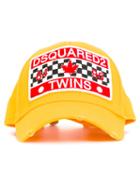 Dsquared2 Patch-front Baseball Cap, Men's, Yellow/orange, Cotton