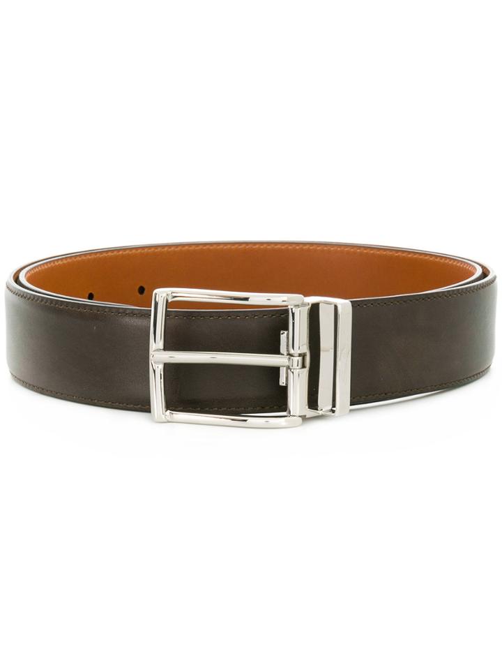 Santoni Classic Buckled Belt - Brown
