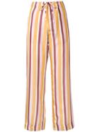 Marni Striped High-waisted Trousers - Pink