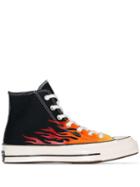 Converse Chuck 70 Flame-print High-top Sneakers - Black