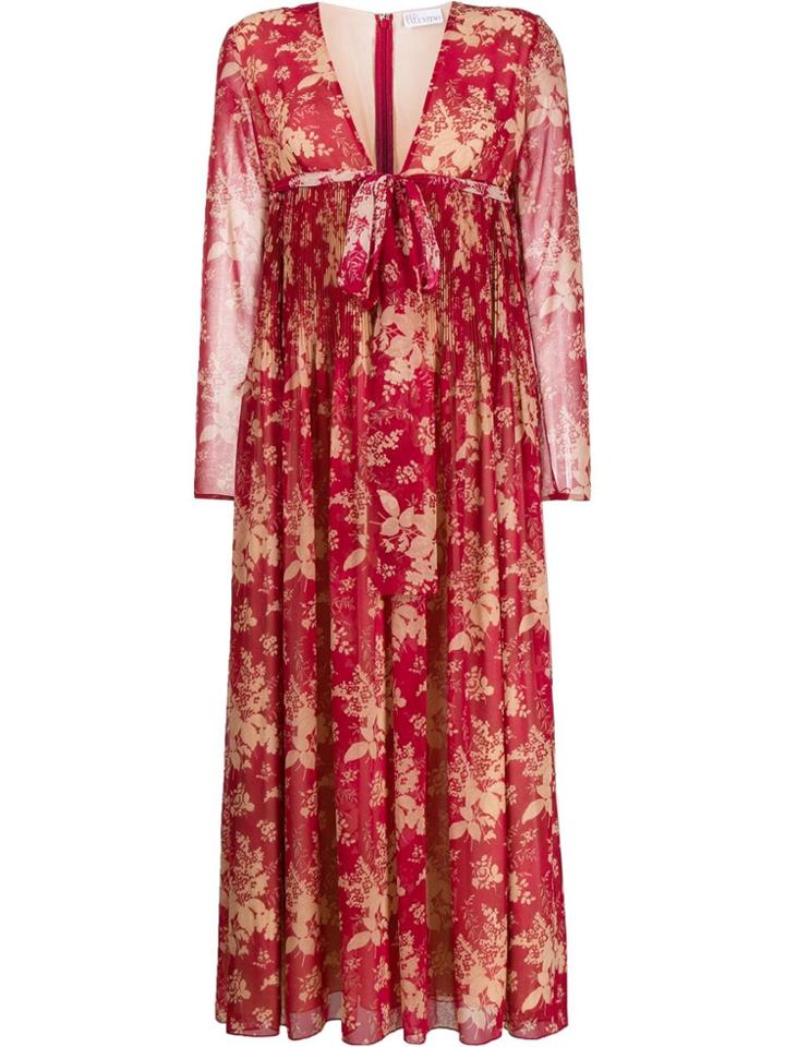 Red Valentino Red Valentino Floral V-neck Maxi Dress