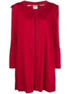 Comme Des Garçons Raw Seam Long-line Cardigan - Red