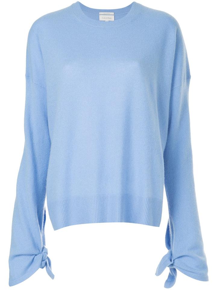 Ck Calvin Klein Tie Sleeves Jumper - Blue