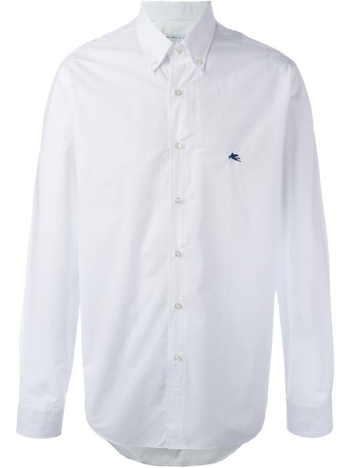 Etro Embroidered Logo Button Down Shirt