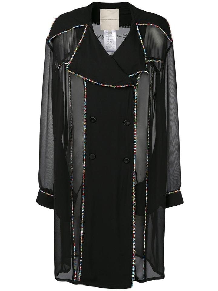 Marco De Vincenzo Crystal Embellished Blazer Dress - Black