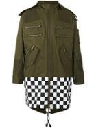 Dsquared2 - Oversized Checkboard Military Jacket - Men - Cotton - 46, Green, Cotton