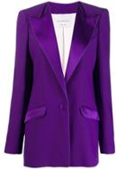 Hebe Studio Shiny Slim Blazer - Purple