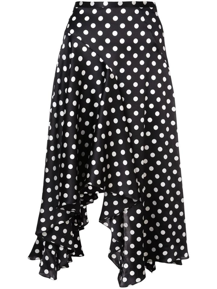 Caroline Constas Polka Dot Skirt - Black