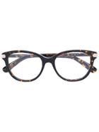 Jimmy Choo Eyewear Tortoiseshell Glasses - Black