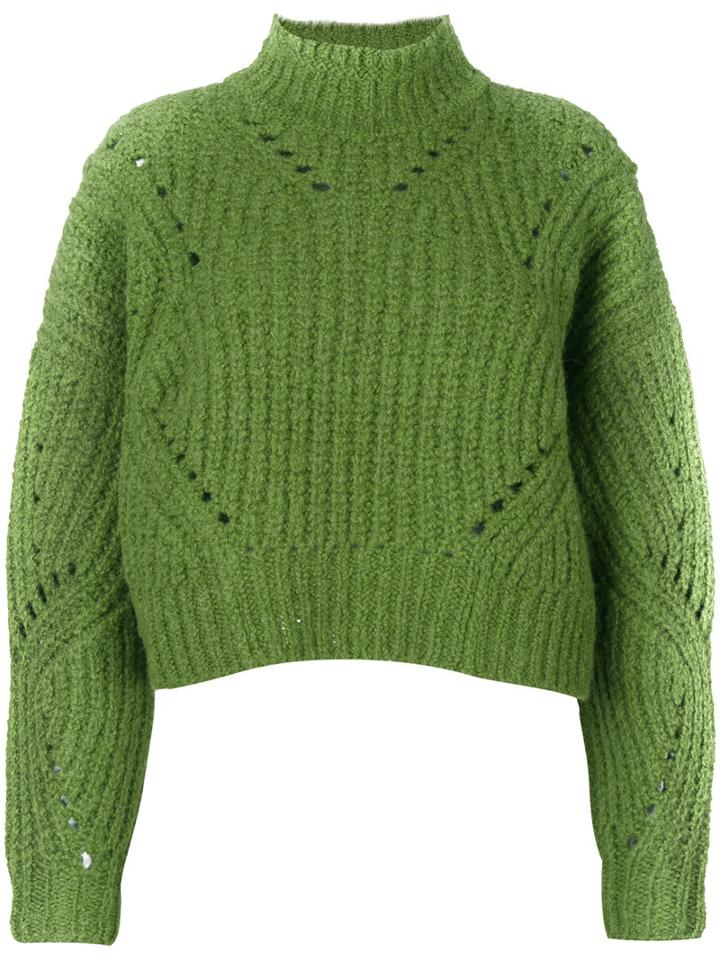 Isabel Marant - Farren Pullover - Women - Polyester/wool/alpaca - 36, Green, Polyester/wool/alpaca
