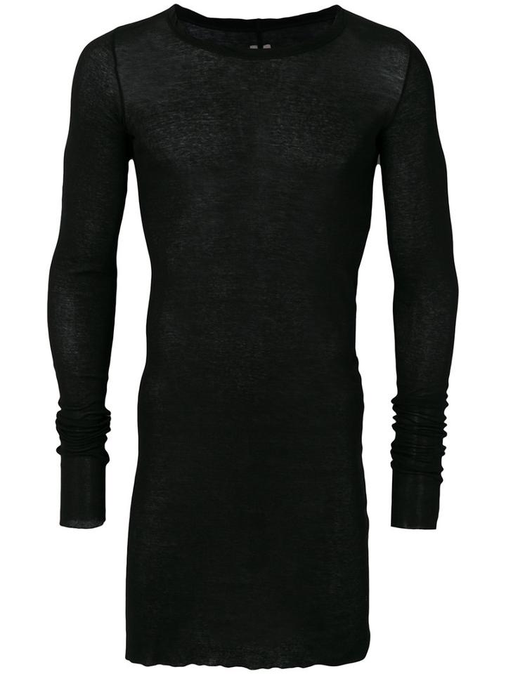 Rick Owens - Long Sleeve T-shirt - Men - Cotton - M, Black, Cotton