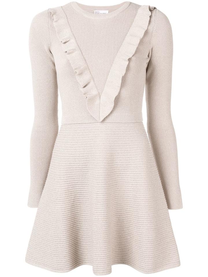 Red Valentino Fit-and-flare Knit Dress - Neutrals