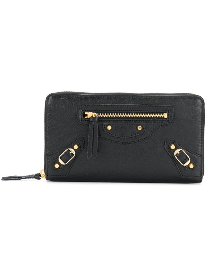 Balenciaga City Zip Wallet - Black