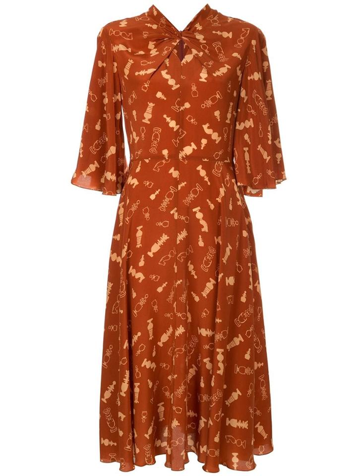 Karen Walker Queen's Bishop Dress - Red