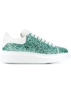 Alexander Mcqueen Glitter Platform Sneakers - Green