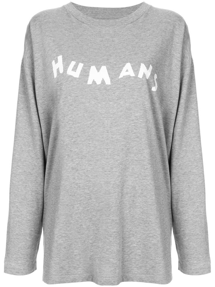 Mm6 Maison Margiela Loose Fit Jersey Top - Grey