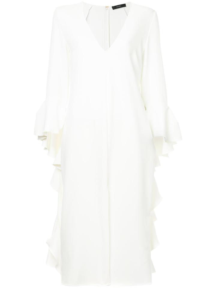 Ellery Reuben Frill Sleeve Dress - White