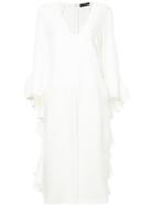 Ellery Reuben Frill Sleeve Dress - White