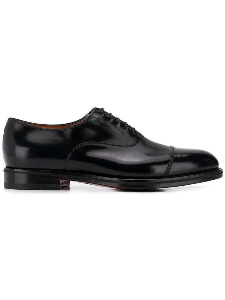 Santoni Patent Derby Shoes - Blue